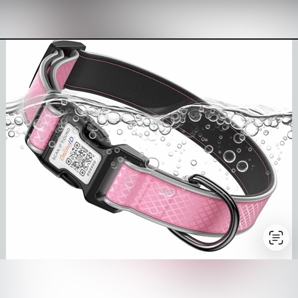 Other - Dog Collar Reflective Pink QR Code For Lost Dog